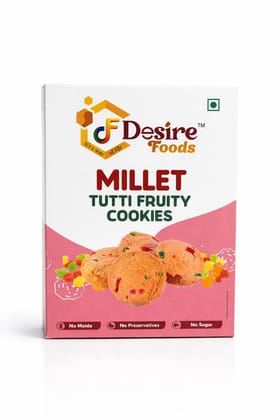 Desire Foods Millet Tutti Fruity Cookies, 450gr