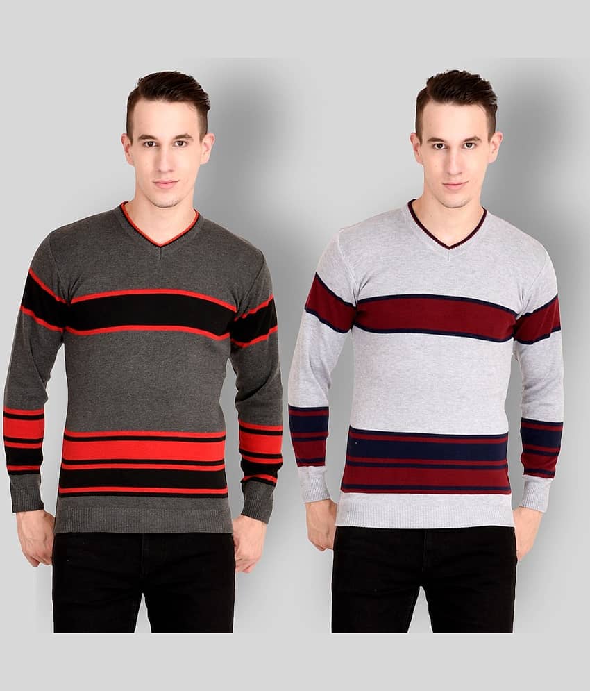 NEUVIN Multi V Neck Sweater