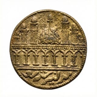 13 Hijri 1883-1940 Islamic/Muslim Token, India old Coin Silver Plated Variant