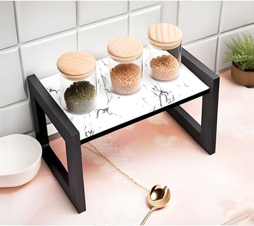 Dime Store Wooden Multipurpose Dish Rack/Storage Shelves for Kitchen Cabinets/Plate Stand/Utensil
