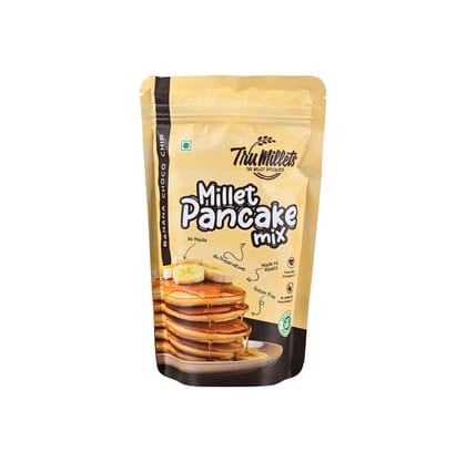Trumillets 150gm Bannan Choco Millet Pancake | Instant Breakfast Mix | 100% Vegetarian Eggless Healthy Breakfast for Kids & Adults | No Added Maida | No Refined Sugar |Gluten Free