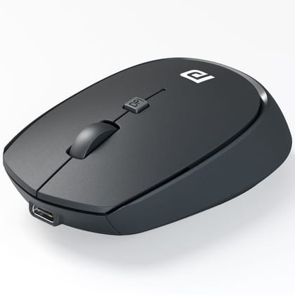 Portronics Toad 23 Pro Wireless Rechargeable Bluetooth Optical Mouse, 2.4GHz USB Dongle - Black