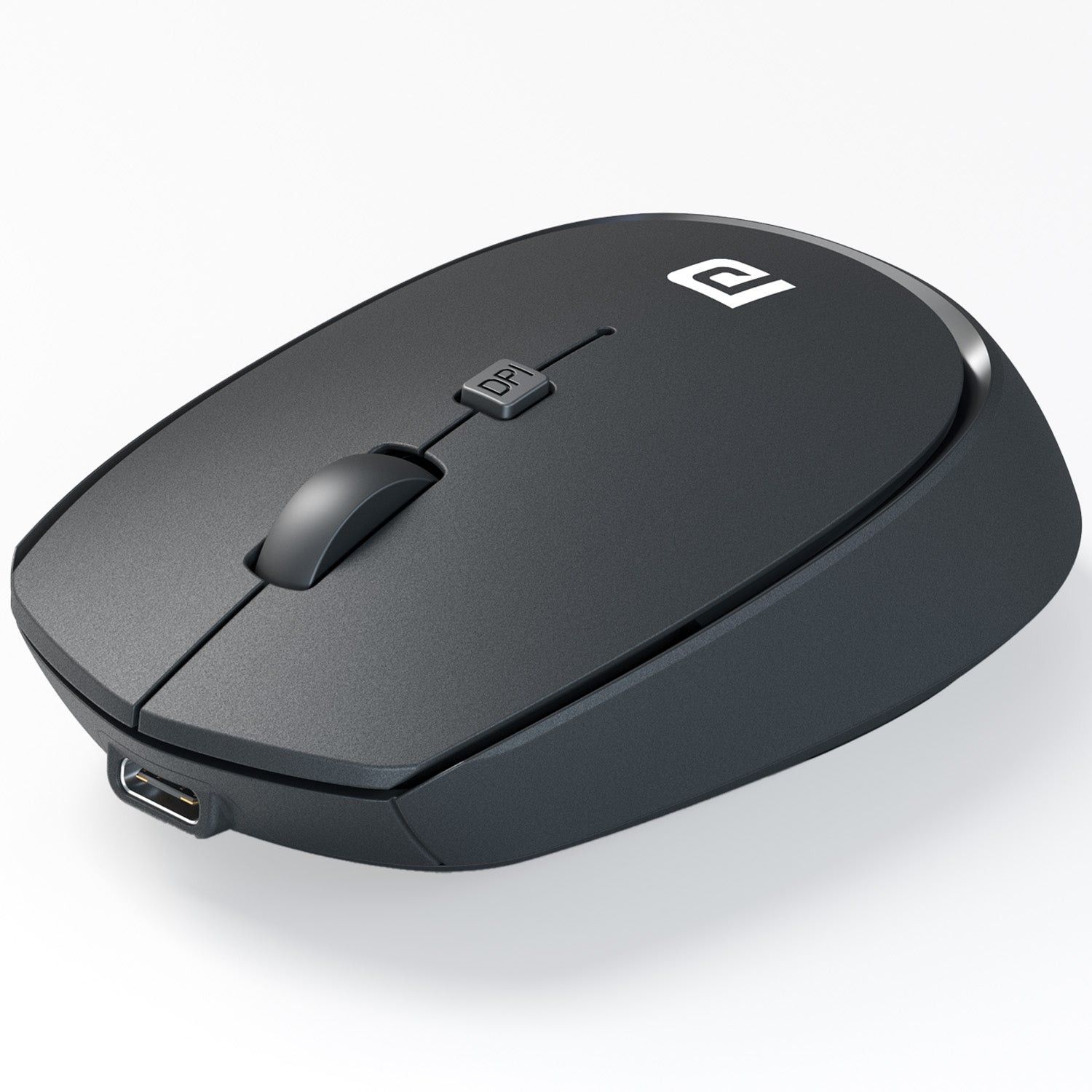 Portronics Toad 23 Pro Wireless Rechargeable Bluetooth Optical Mouse, 2.4GHz USB Dongle - Black