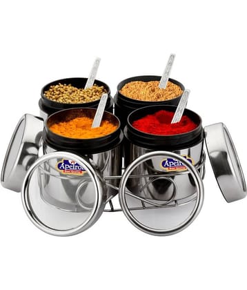 APEIRON MULTI PURPOSE DABBA Steel Spice Container Set of 4 400 mL