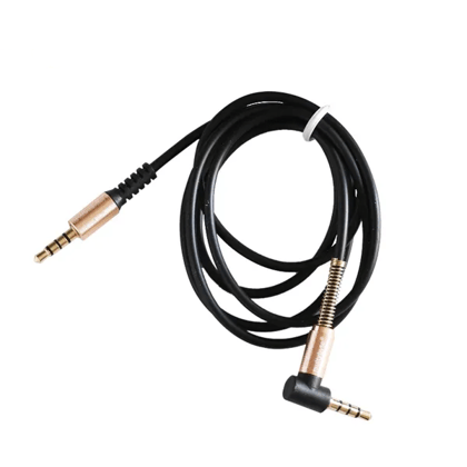 Stereo Cable Aux 90 Degree Right Angle 24K Gold Plated Male to Male Hi-Fi Sound for Car, Home Stereos, Speakers & More -1.5M