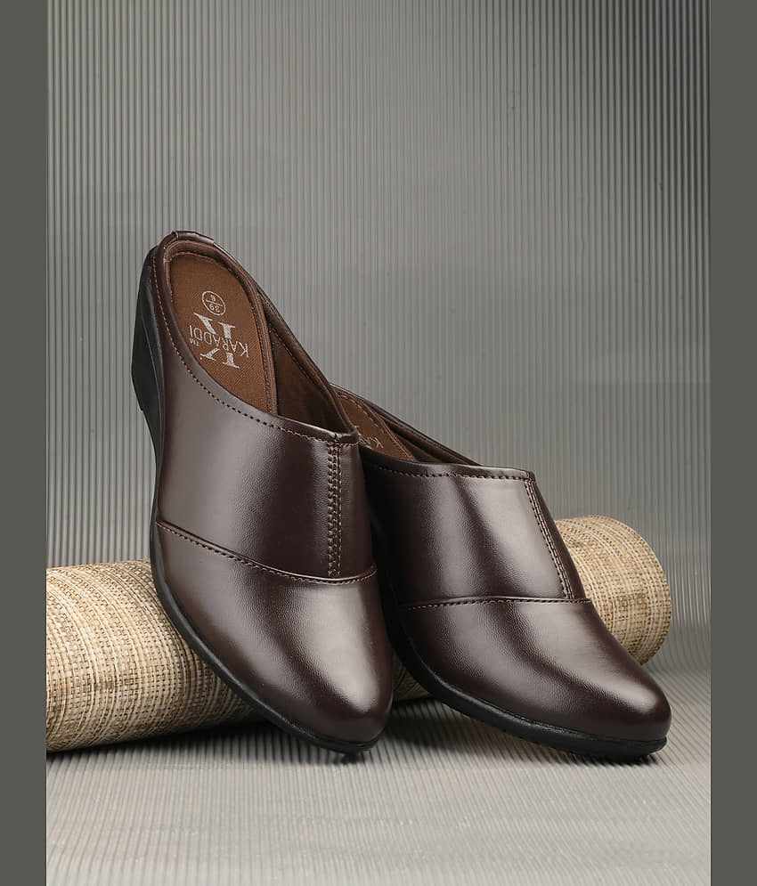 KARADDI Black Women's Mules Heels