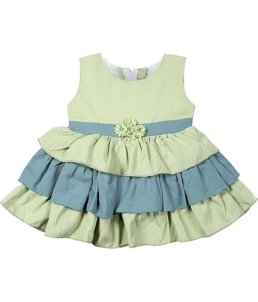 LITTLE PANDA Pack of 1 Baby Girls Crepe Frock ( Pink )