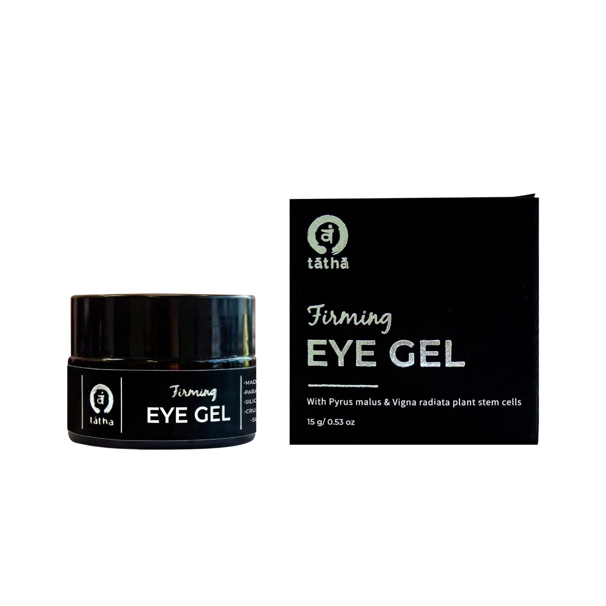 Tatha Firming Under Eye Gel | Enriched with Plant Stem Cells for Hydration, Peptides & Niacinamide for Brightness and Caffeine to Reduce Puffiness | Reduces Dark Circles & Fine Lines | For Men & Women