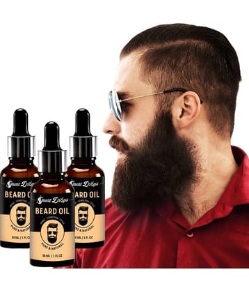 Smartdrops - 30mL Promotes Beard Growth Beard Oil ( Pack of 3 )