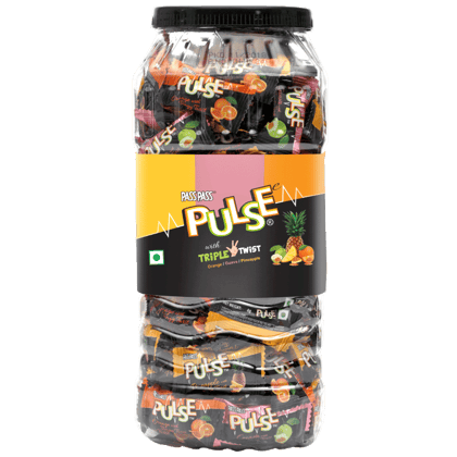 Pulse Candy Jar || Mix Candy || 175 Pieces || 708.75 Grams Pulse Candy Jar || Mix Candy || 175 Pieces || 708.75 Grams