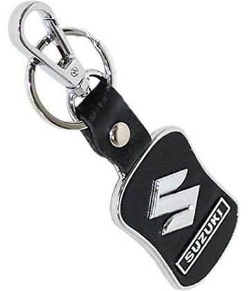 RAVARIYA GRAPHICS Suzuki Leather Metal Hook Locking Key Chain
