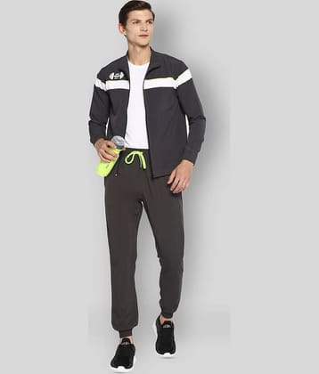 YUUKI - Charcoal Polyester Regular Fit Colorblock Men's Sports Tracksuit ( Pack of 1 )