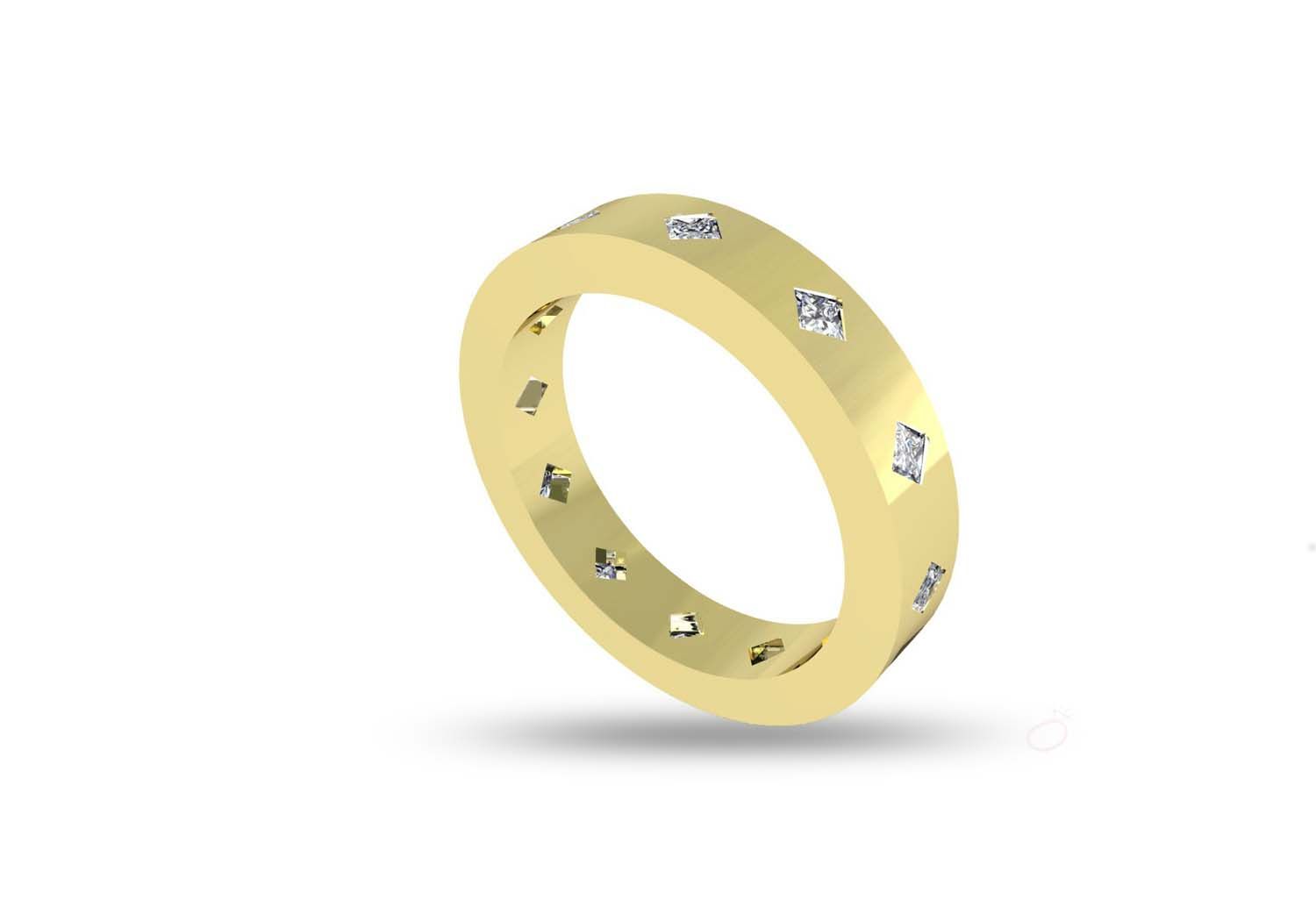 CZ Studded Eternity Band for Him