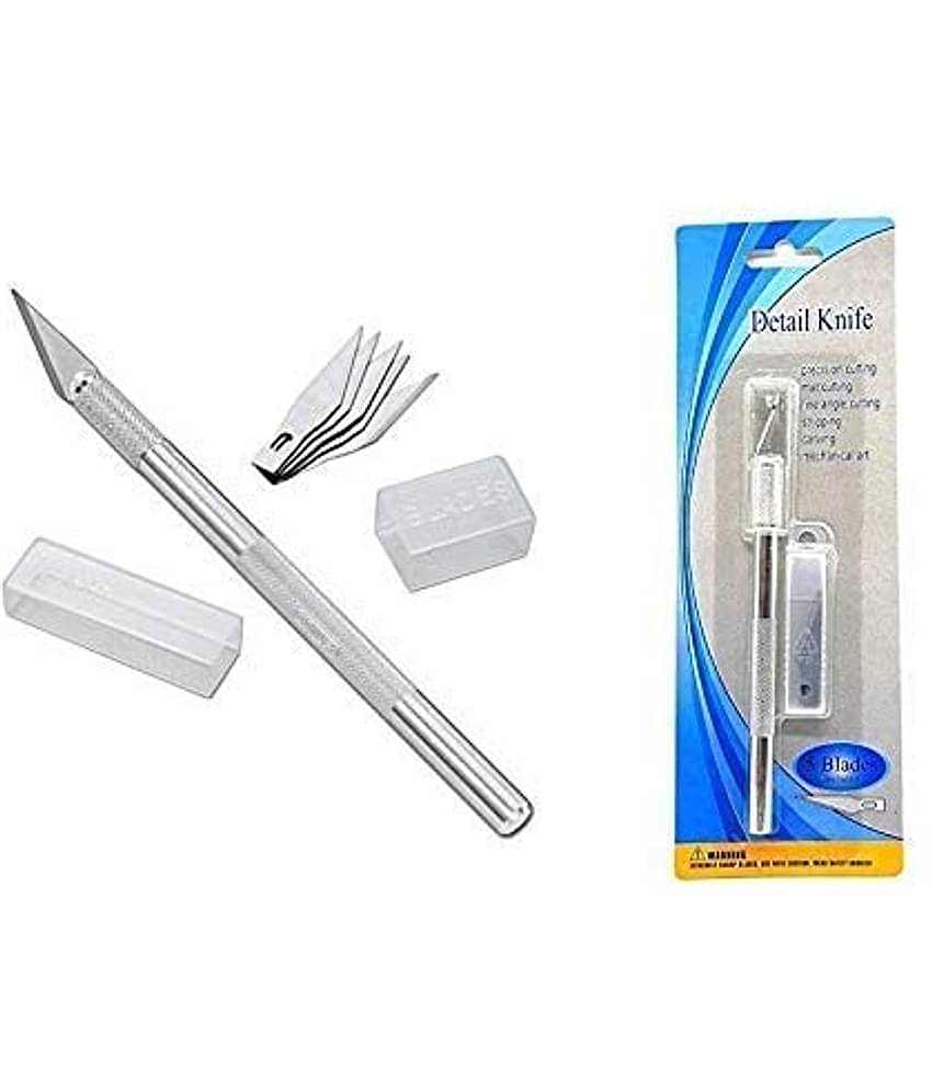 ECLET Detail Pen Knife With 5 Interchangeable Sharp Blades For Carving/Mat Cutting &Paper Cutting (code 11