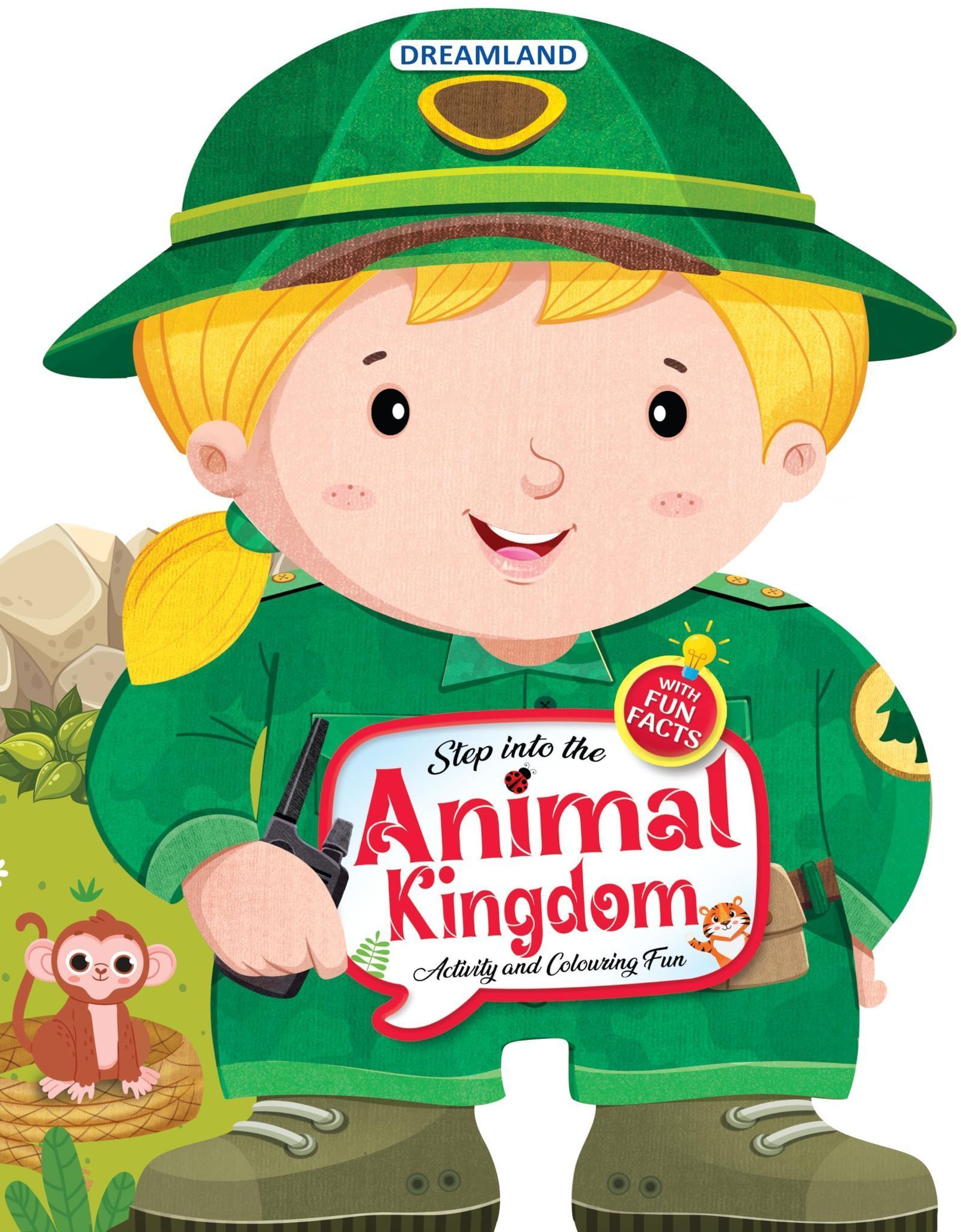 Step into the Animal Kingdom- Activity and Colouring Fun Book for Age 4+ [Paperback] Dreamland Publications
