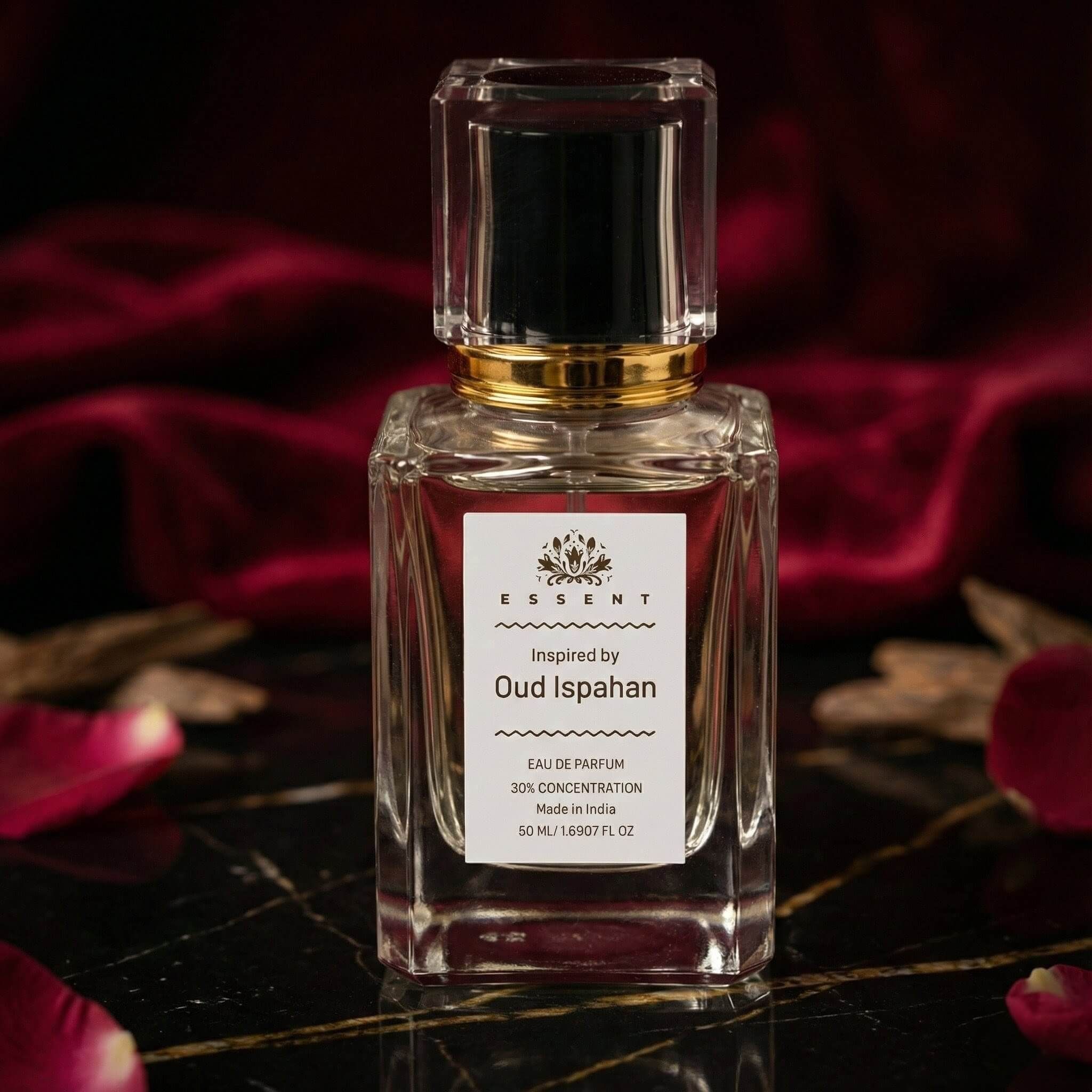 Essent Perfumes D’or Oud Ispahan Eau de Parfum (EDP) – Rose Oud Oriental Long Lasting Perfume – Unisex Fragrance