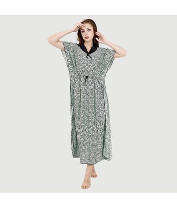 G4Girl - Yellow Satin Women's Nightwear Kaftan Night Dress ( Pack of 1 )