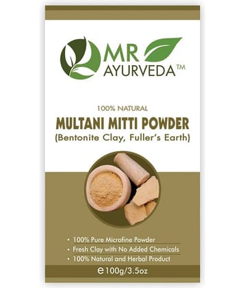MR Ayurveda Multani Mitti Powder for Oily Skin Face Pack Masks 100 gm