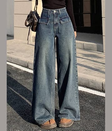 Aahwan - Blue Denim Relaxed Fit Women's Jeans ( Pack of 1 )