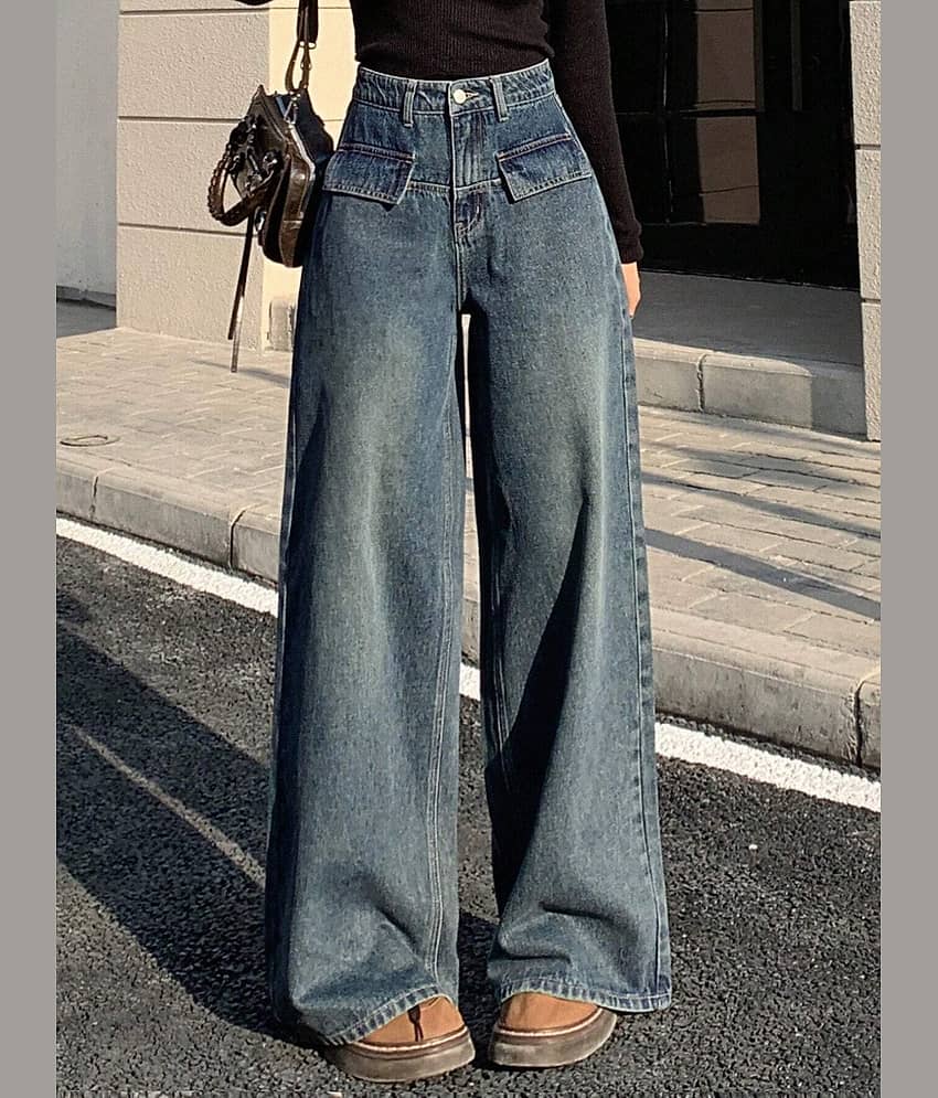 Aahwan - Blue Denim Relaxed Fit Women's Jeans ( Pack of 1 )