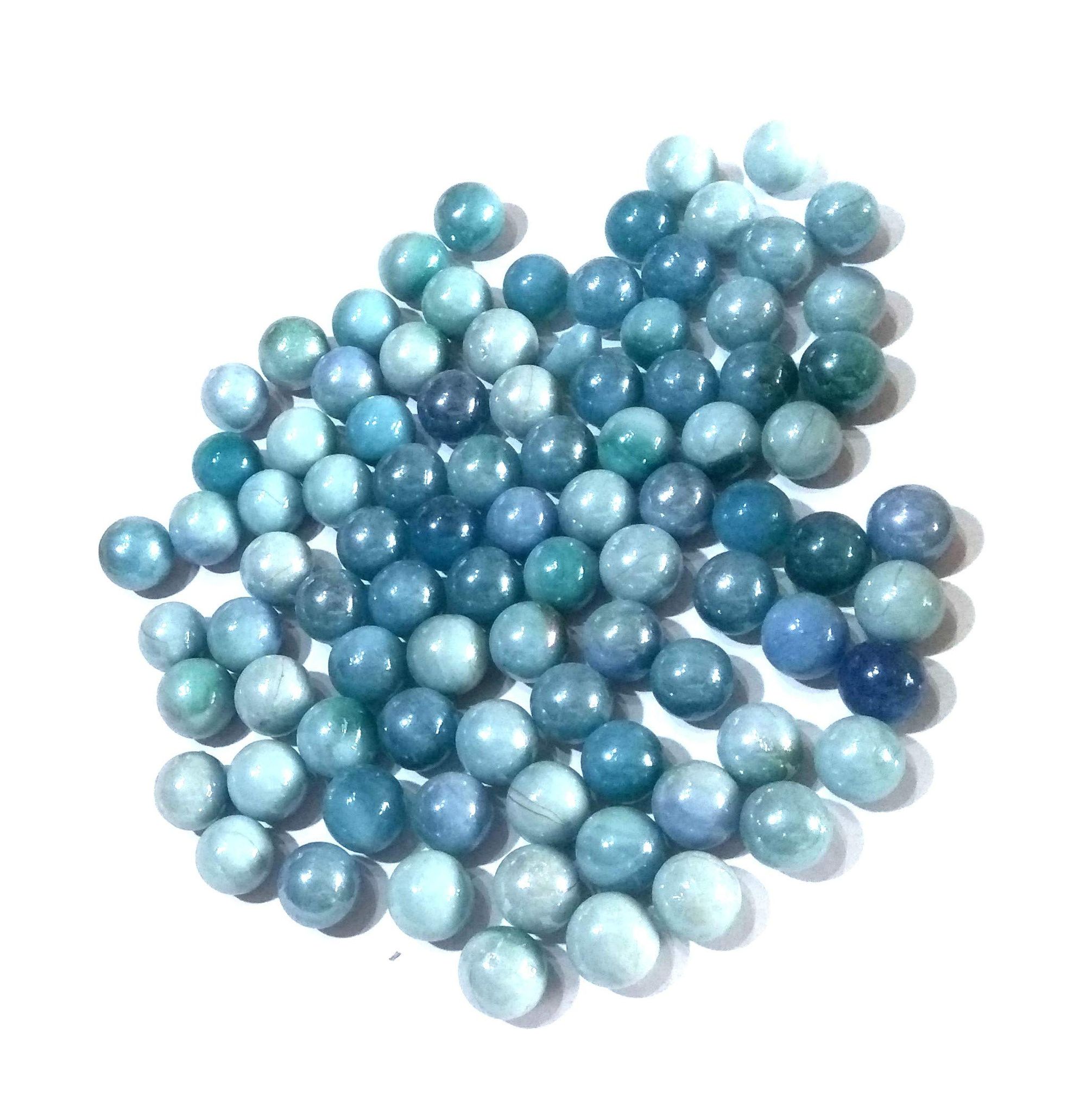 Nawani Collections 100 Pcs of Mini Size Glass Marbles with Shooter Unique Collection.Size- 1.3mm