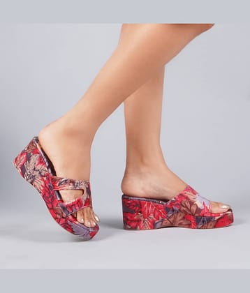 JM Looks Red Women's Sandal Heels