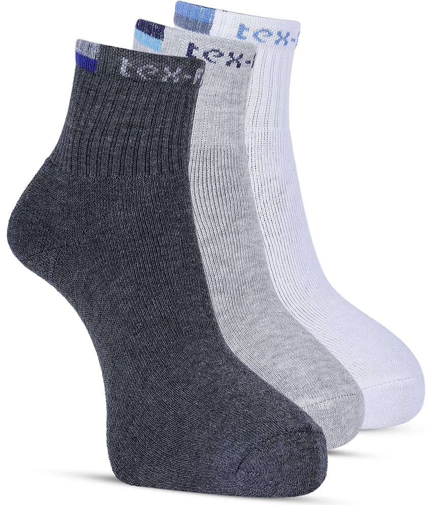 TF Pack of 3 Men's Terry Ankle Length Socks ( Multicolor )
