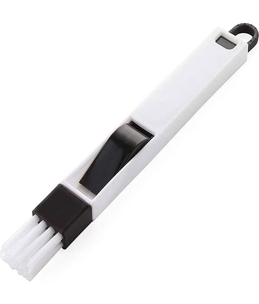 2 In 1 Multi-Function Window Slot Brush With Dustpan , Corner Gap Dust Removal Cleaning Brush Pack of 1