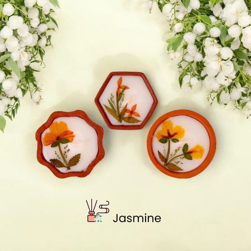 Set of 3 Scented Candles - Jasmine