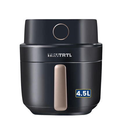 truTRTL Digital Air Fryer for Home with Reservation Technology | Actual 4.5 Liter, 1400 Watt | Uses 90% less Oil | Digital Touch, 8 Preset Menu | Glossy Black truTRTL Digital Air Fryer for Home with Reservation Technology | Actual 4.5 Liter, 1400 Watt | Uses 90% less Oil | Digital Touch, 8 Preset Menu | Glossy Black