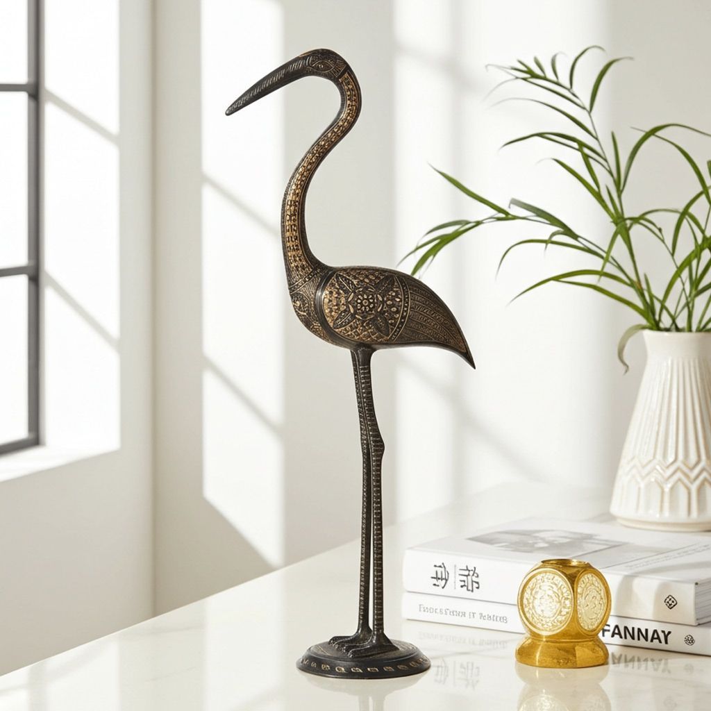 Brass Showpiece Duck Statue (ANMAS090 B)