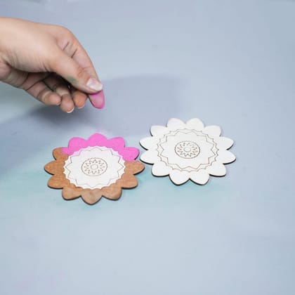 The Mohraj DIY Rangoli Floral Wall Pasting Kit with 2 Stencils and 3 Colors The Mohraj DIY Rangoli Floral Wall Pasting Kit with 2 Stencils and 3 Colors