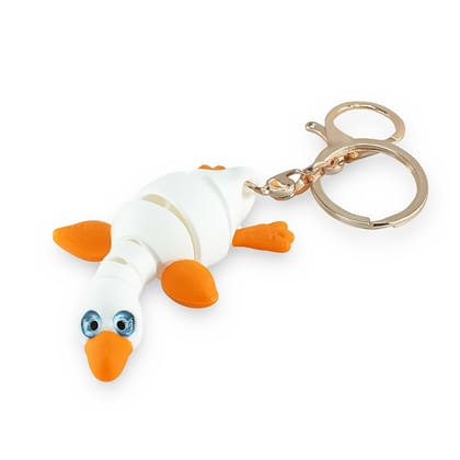 Vinglits Farm Buddies 3D Printed Keychains – Articulated Animal Toys, Pocket-Friendly Keyrings, Stress Relief Desk Toy for Kids & Adults (Hansa – The Goose, Medium)