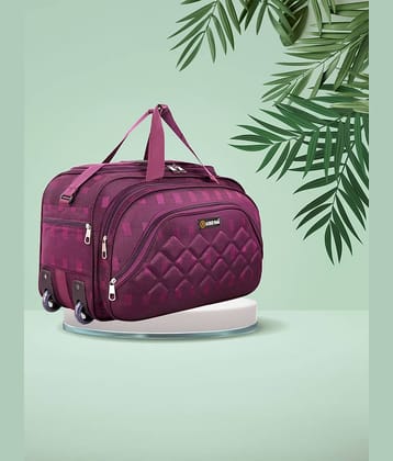 AXEN BAGS 65 Ltrs PURPLE Polyester Duffle Trolley