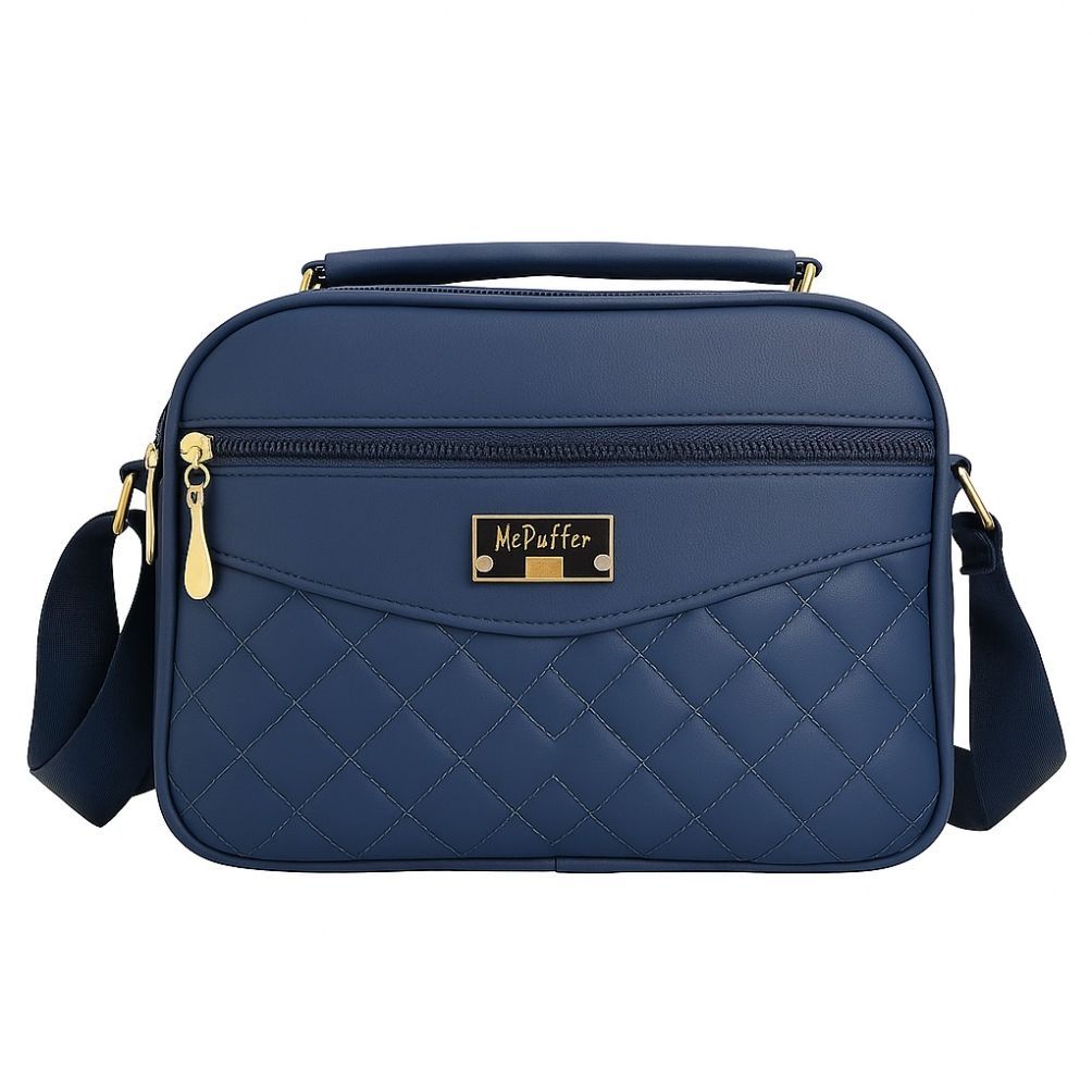 Stylish Quilted Sling Bag for Women & Girls Office & Casual Use Everyday Crossbody (Blue)