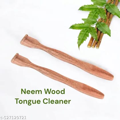 100% Pure Neem Wood Tongue Cleaner | Chemical-Free & Eco-Friendly Tongue Cleaner