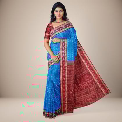 Pasapalli Border Body Bandha Sambalpuri Silk Saree Pasapalli Border Body Bandha Sambalpuri Silk Saree