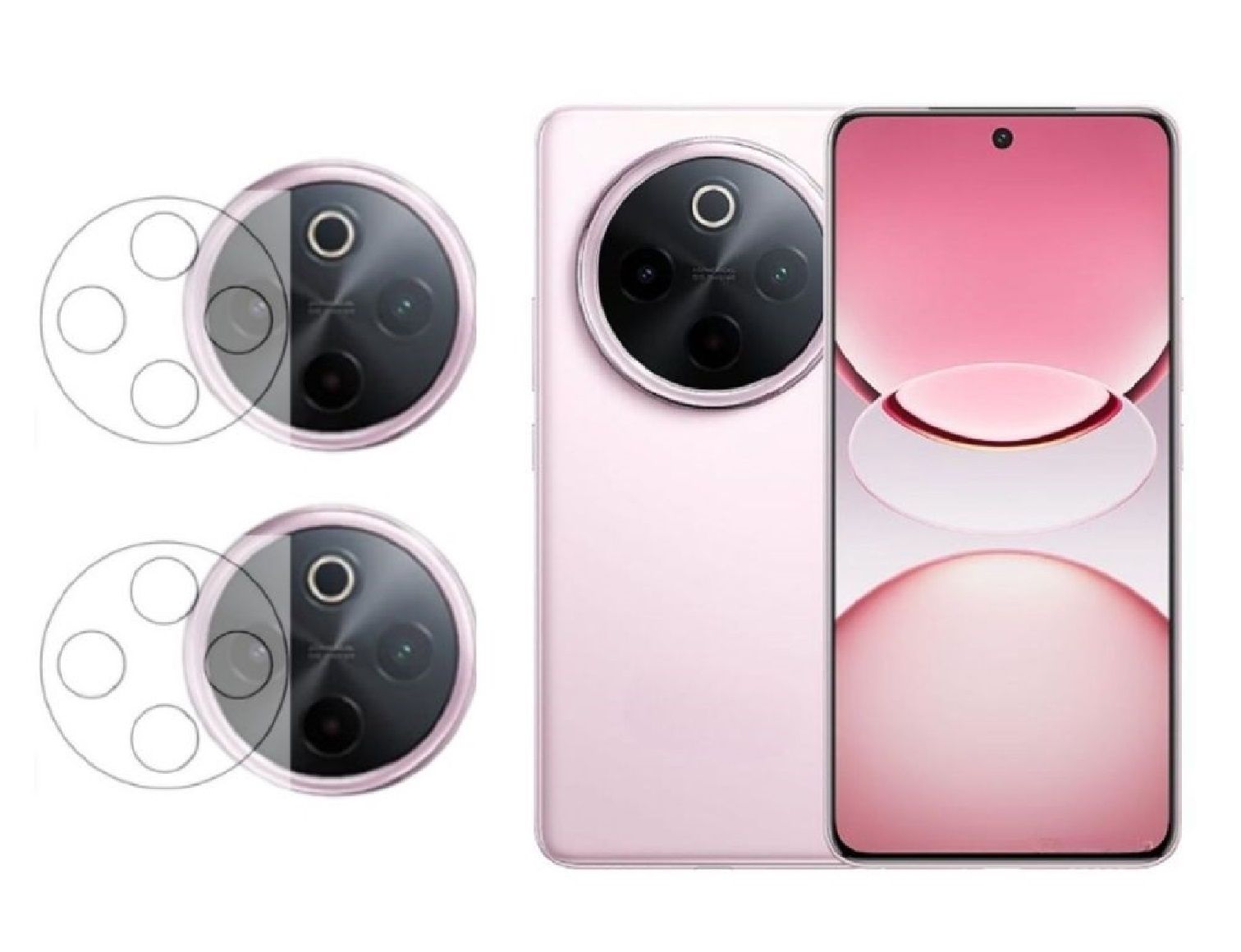 ISAAK Back Camera Lens Protector compatible for Vivo T4 5G (Pack of 2)