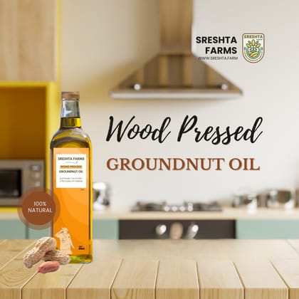 Sreshta Farms Wood Pressed Groundnut Oil