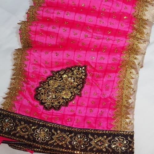 Beautiful ?Pink saree with blouse ?