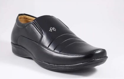 WUGO::Latest Trendy Men Formal Shoes|Black Moccasin Shoes|Office Shoes For Men's & Boys-MOCCASIN02-BLK