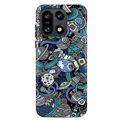 WrapCart Space Abstract Armour Mobile Case | Double Layer Shockproof Glossy