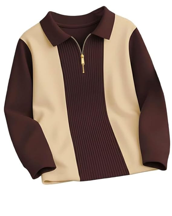 T-Shirt for Men Zip Neck