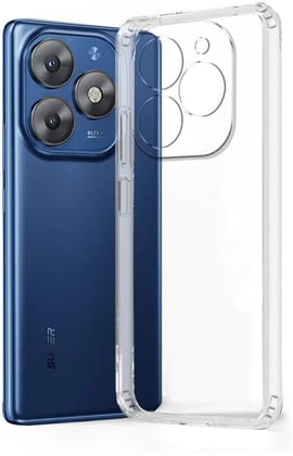 PLUGTECH TPU Ultra Hybrid Clear Camera Protection Back Cover Case for Tecno Pop 8