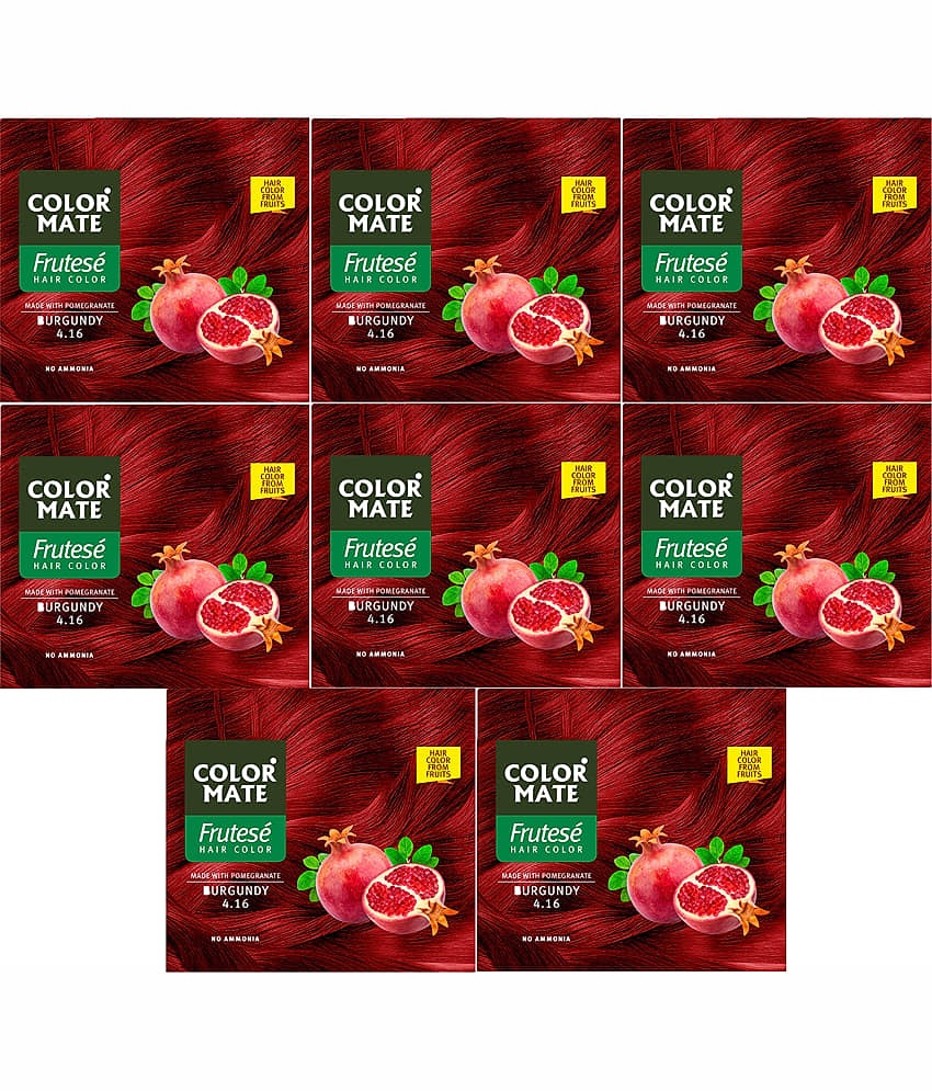 Color Mate Hair Color Cream Fruteses_40Ml Burgundy (4.16) (Pack of 8)