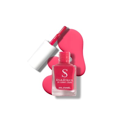 StarStruck by Sunny Leone - Kiss Me Pink - Glossy Nail Polish | Mirror-Like Shine & Longwear Color | Quick Dry Formula