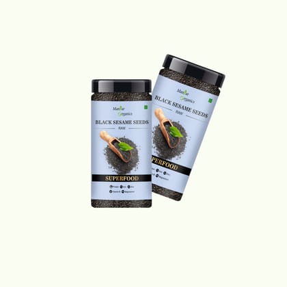 ManHar Organics Raw Black Sesame Seeds/Kale Til/Black Til 300gm Jar ManHar Organics Raw Black Sesame Seeds/Kale Til/Black Til 300gm Jar