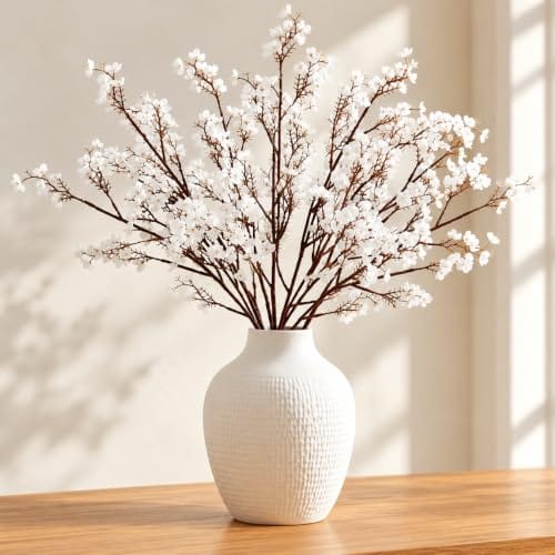 Artificial Flowers Bunch, Baby's Breath Gypsohila Flowers, 1 Bunch for Vase Pot, Home Decoration, Living Room,