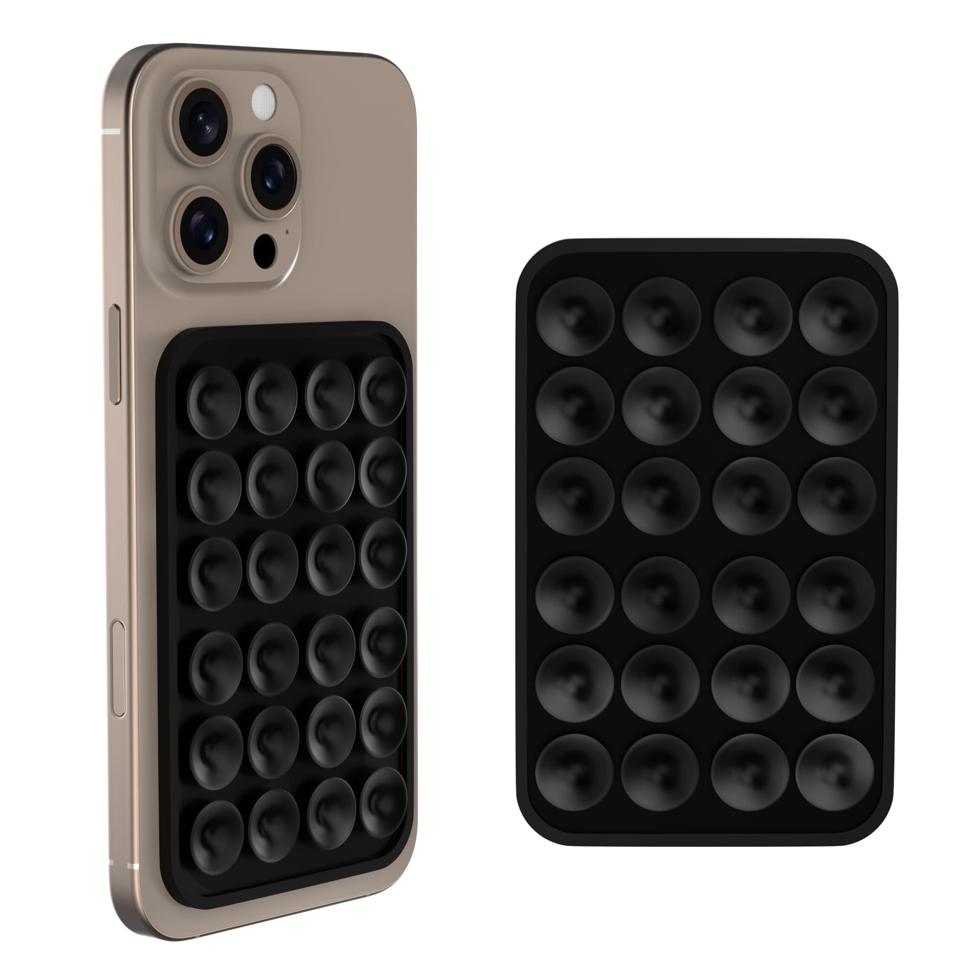 Sounce Suction Phone Case Mount Ultra-Strong Suction Cup Phone Holder for Secure Grip & Hands-Free Use, Ideal for Vlogging, Selfies, Video Calls & Content Creation (Midnight Mystery Black) Sounce Suction Phone Case Mount Ultra-Strong Suction Cup Phone Ho