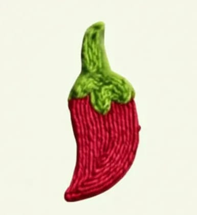 Handmade Jute Red Chilli Magnet
